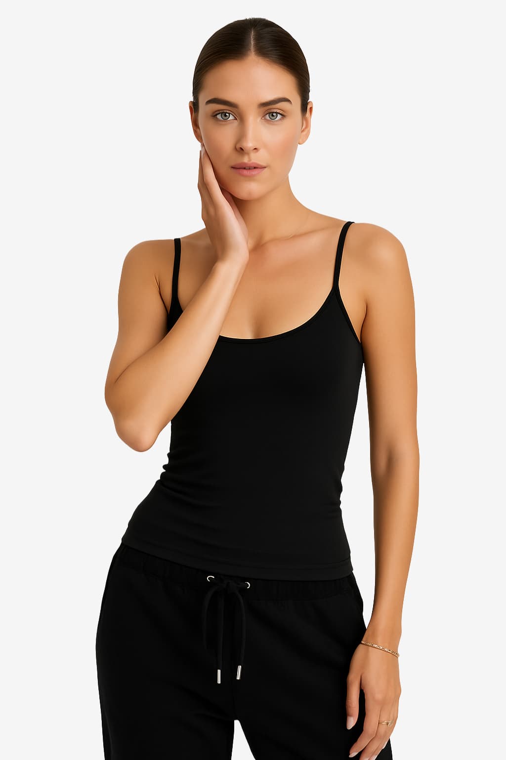 Women’s Black Backless Cami Top Summer Sleeveless Vest