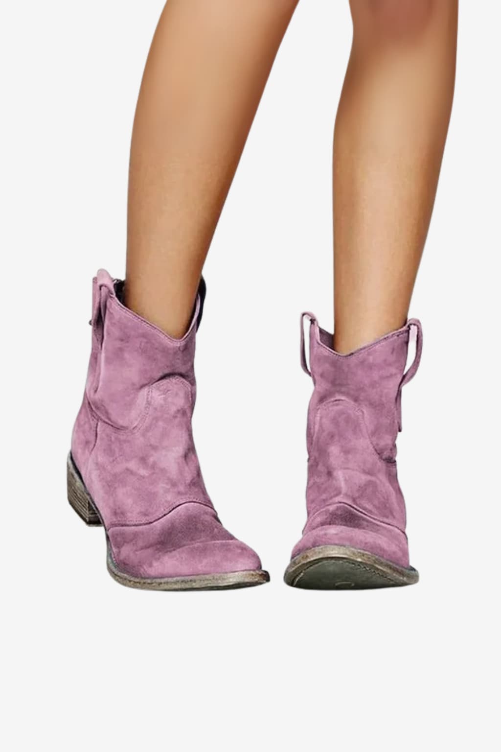 Women’s Western Ankle Boots Faux Leather Cowboy Style