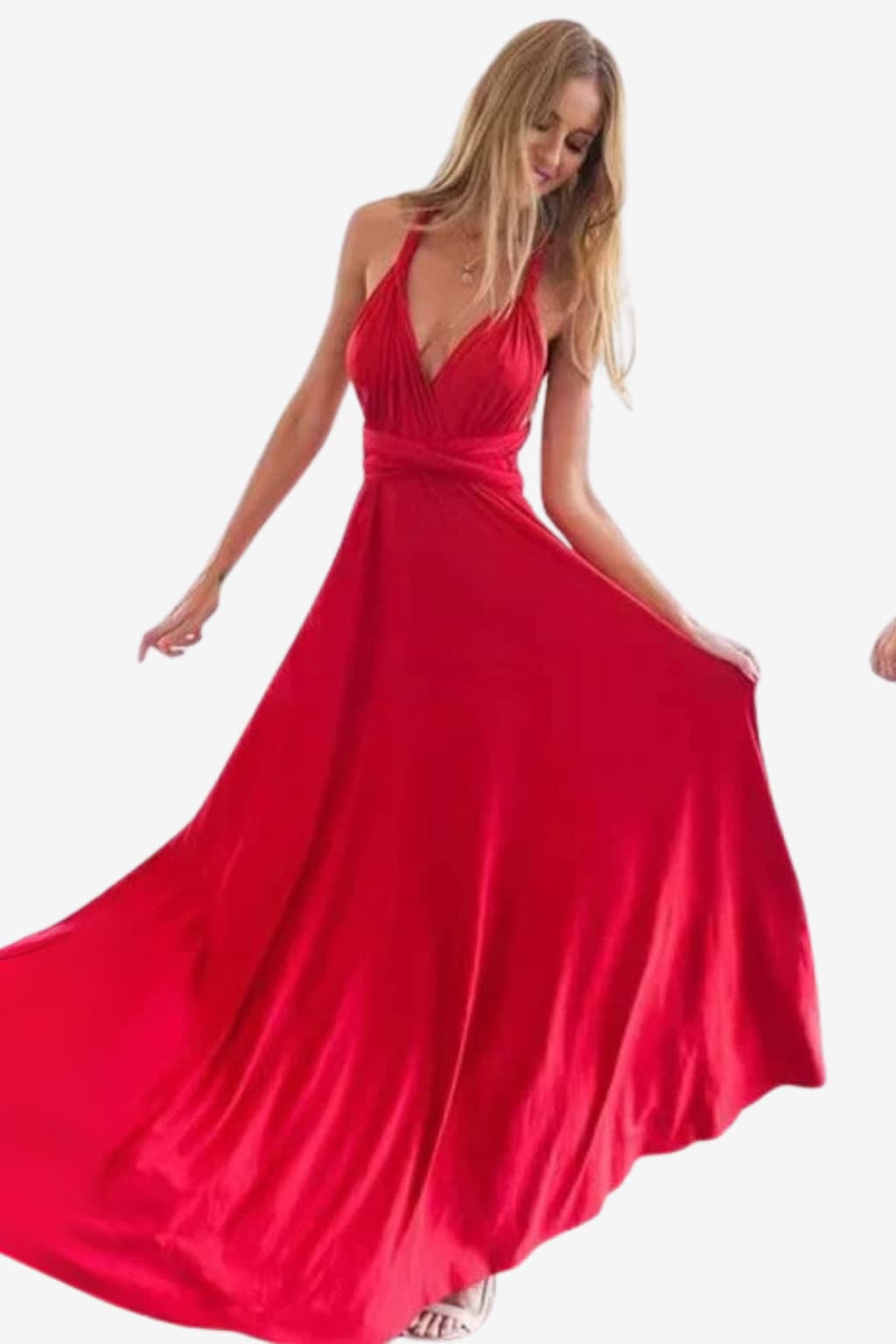 Women's One-Shoulder Maxi Dress with Ruched Waist