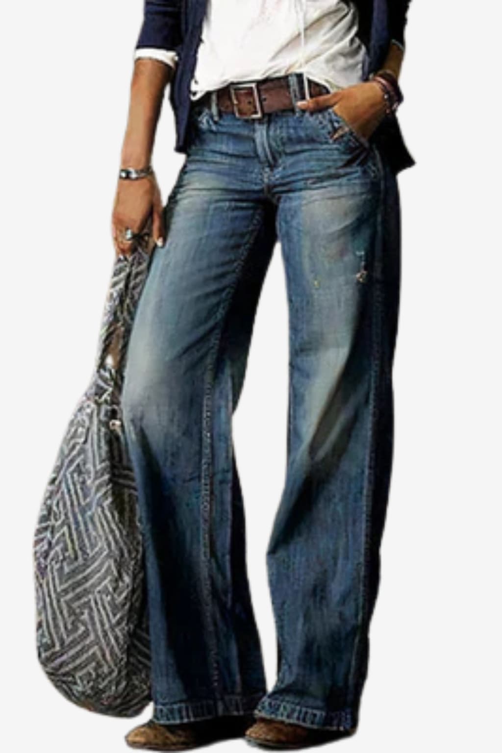 Women’s High Waist Straight Leg Denim Jeans