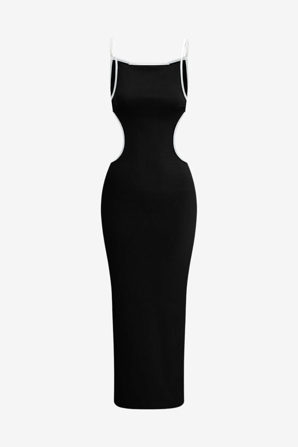 Women's Bodycon Midi Dress with Cutouts