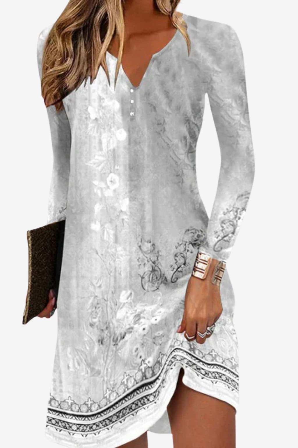 Women's Floral V-Neck Summer Mini Dress