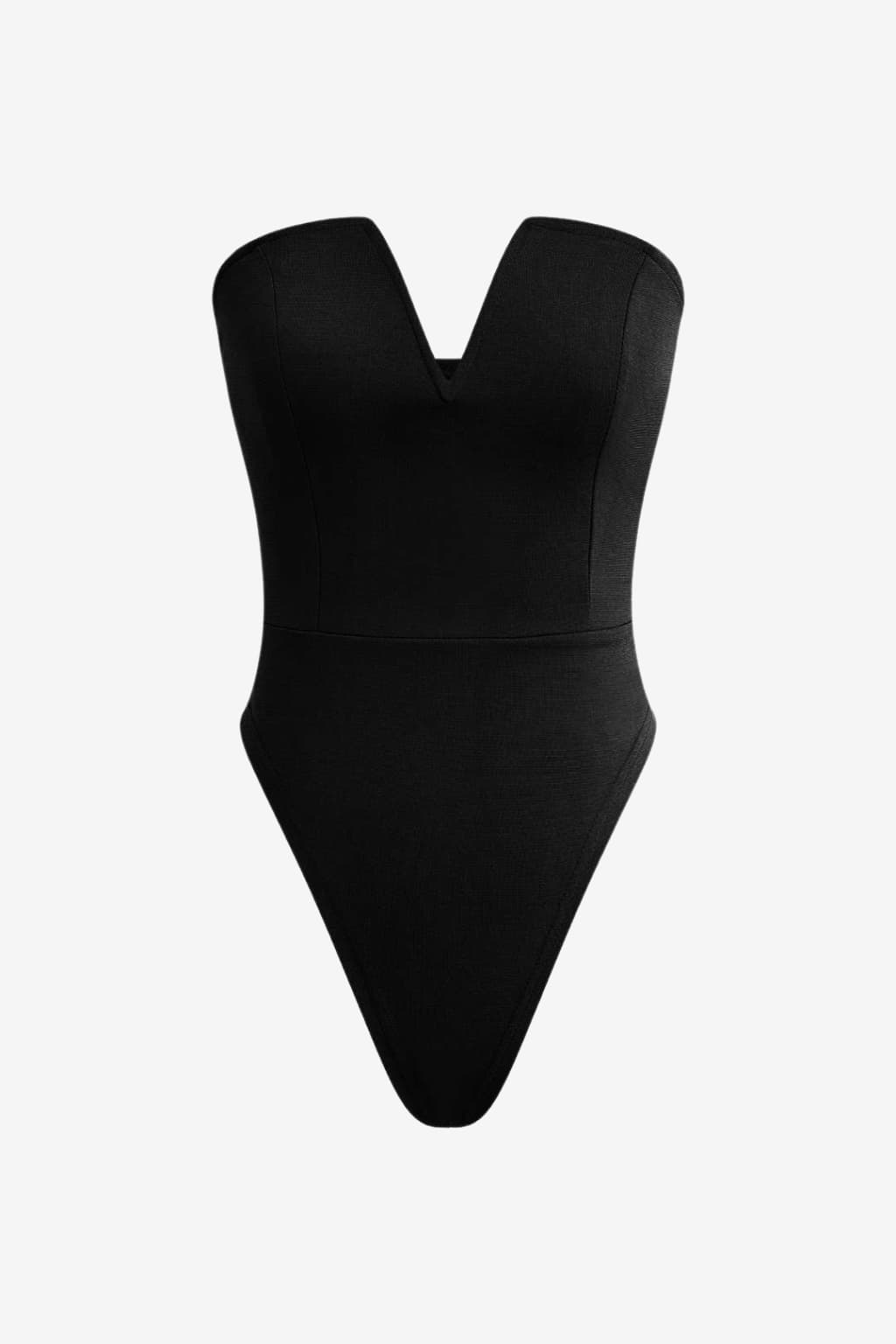 Women's V-Neck Strapless Bodysuit Fitted