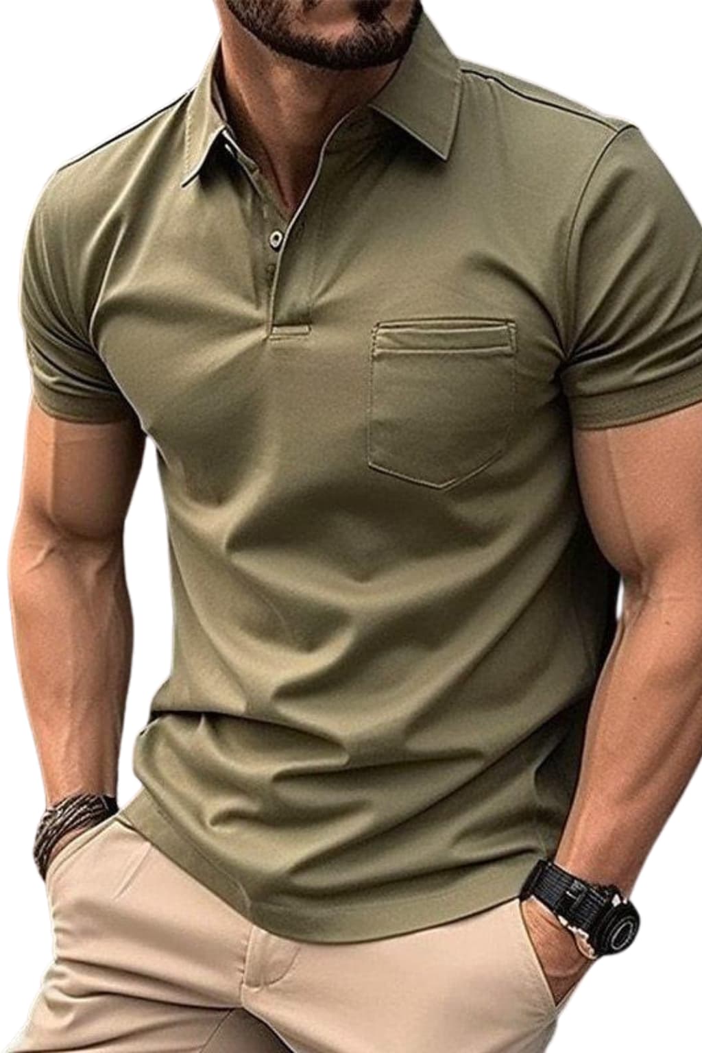 Men’s Polo Shirt with Slim Fit for Casual or Smart Wear