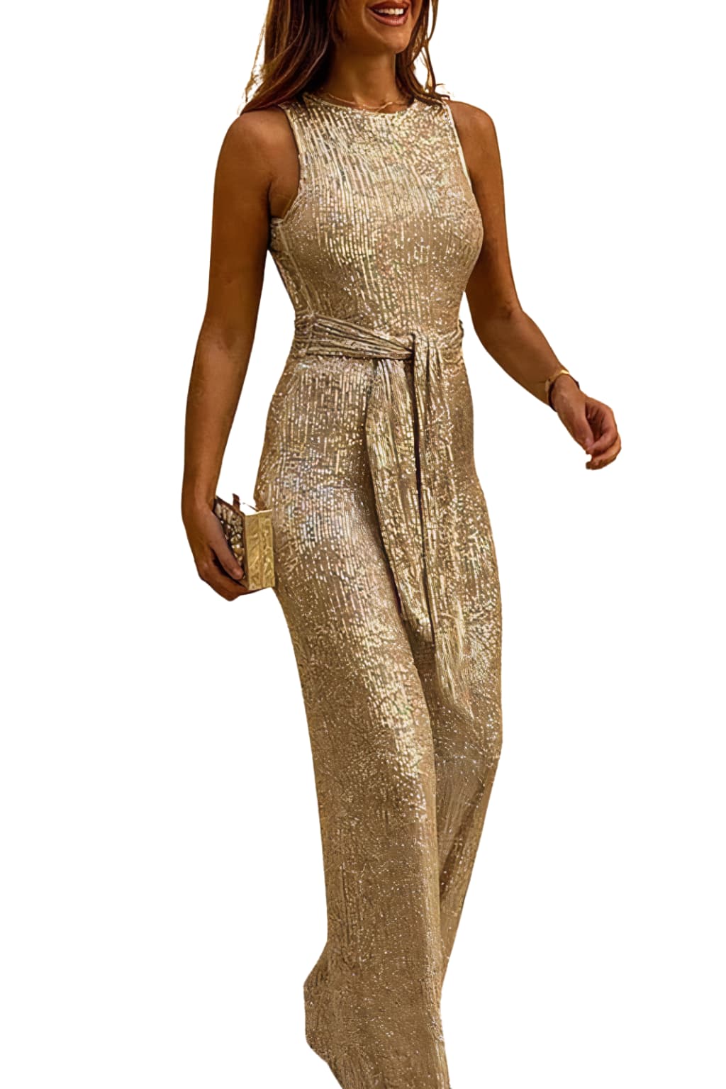 Women’s Sleeveless Evening Gown Full-Length Formal Dress