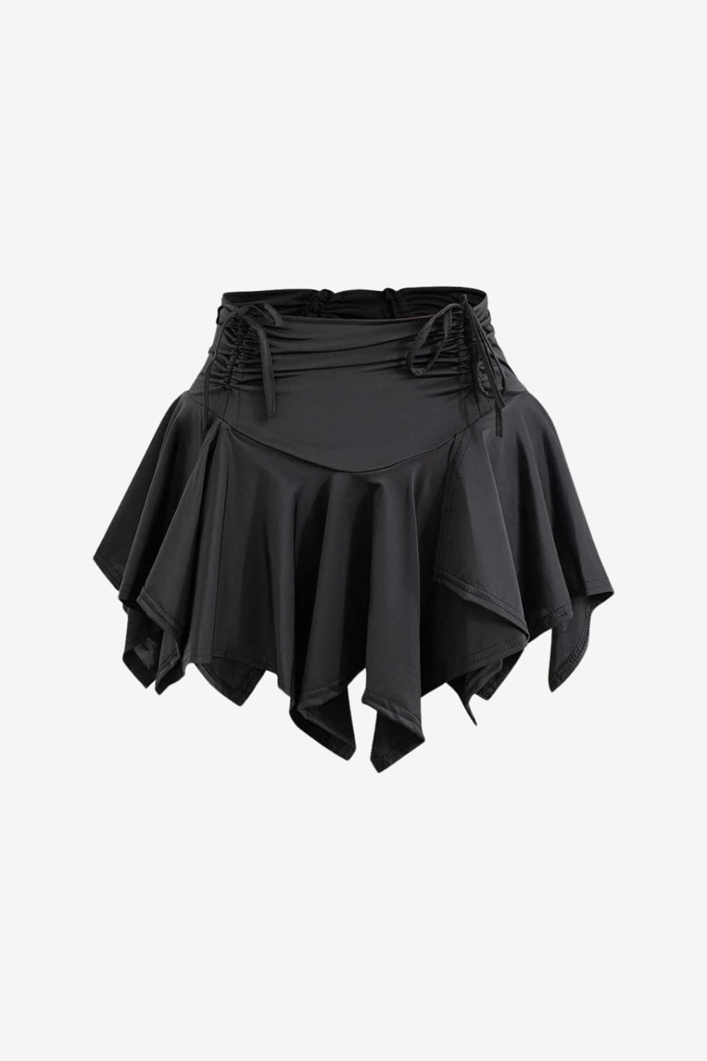 Women's Gothic Ruched Asymmetric Mini Skirt