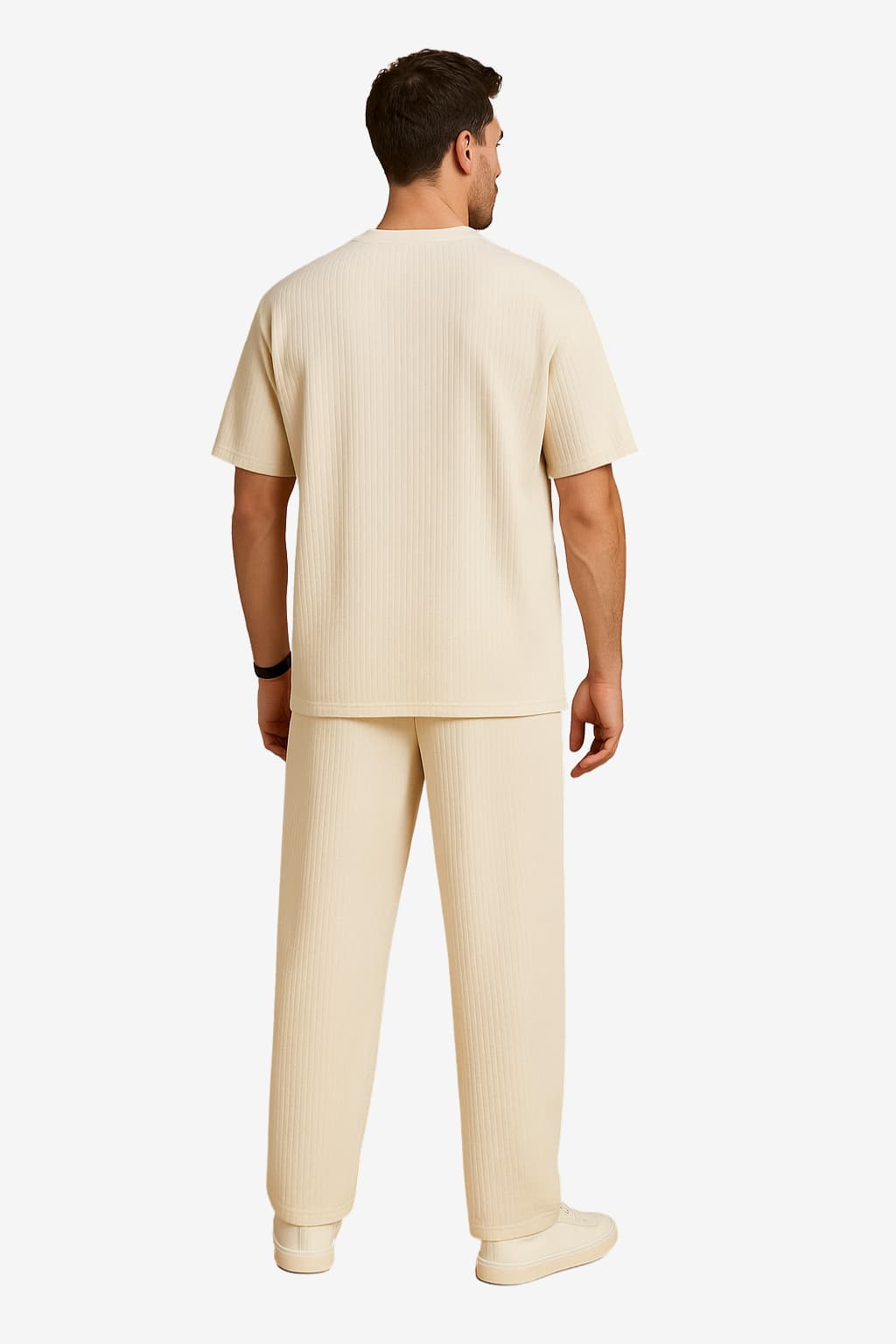 Men’s V-Neck Lounge Set Short Sleeve Top &amp; Trousers