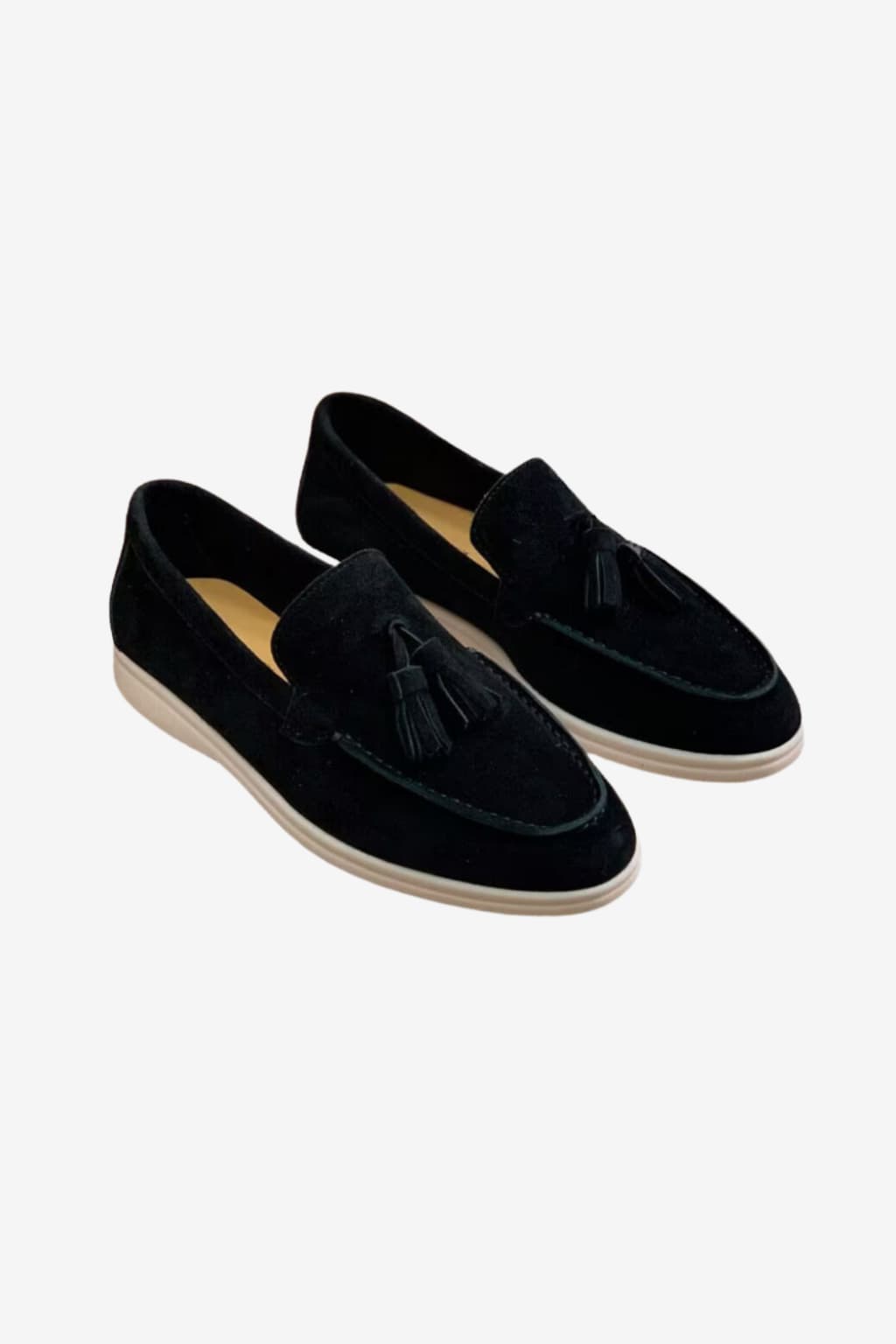 Men's Suede Tassel Loafers - Slip-On Moccasin Toe Shoe