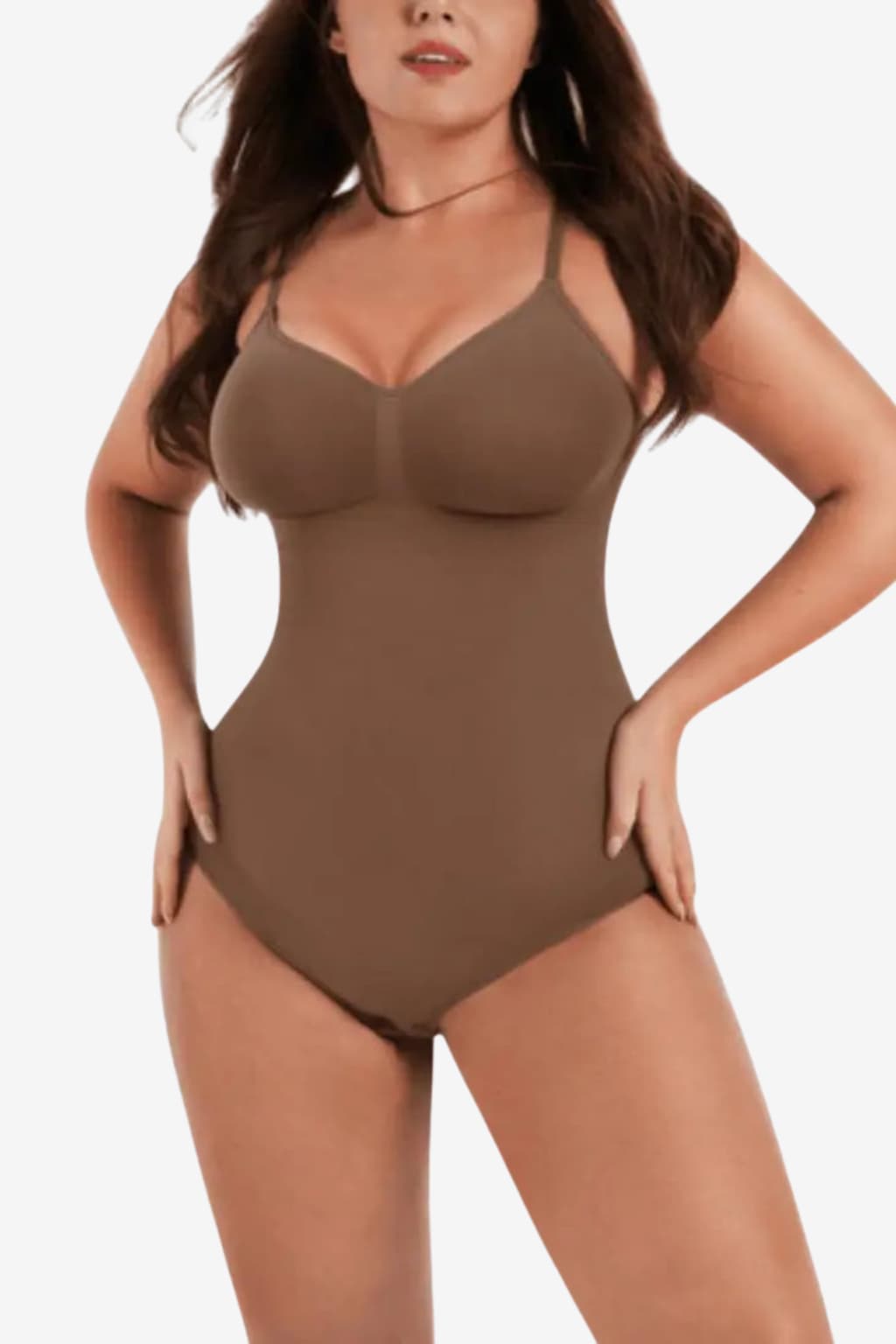 Women’s Seamless Bodysuit with Built-in Bra Nude Fitwear