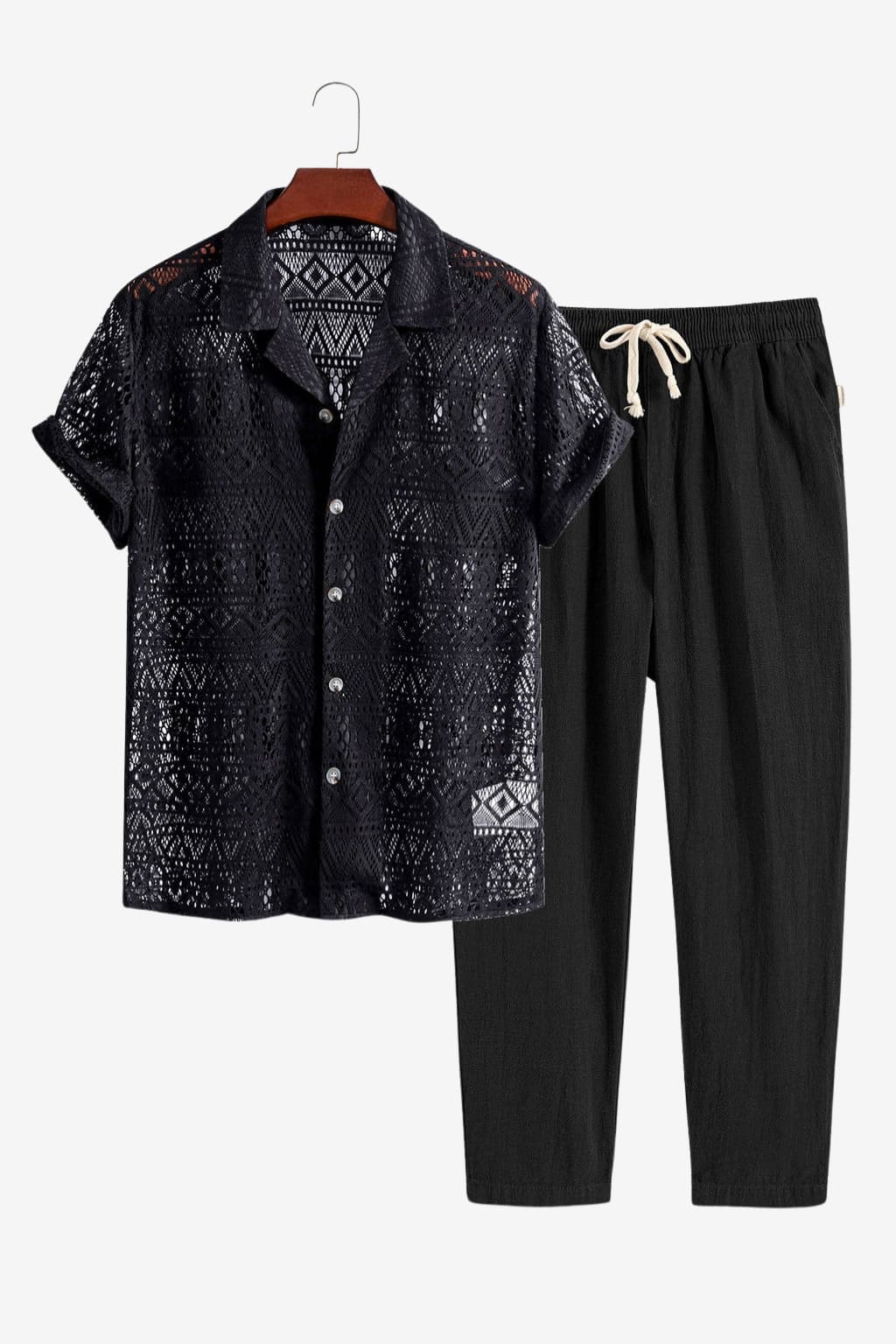 Men’s Short Sleeve Shirt and Trousers Set