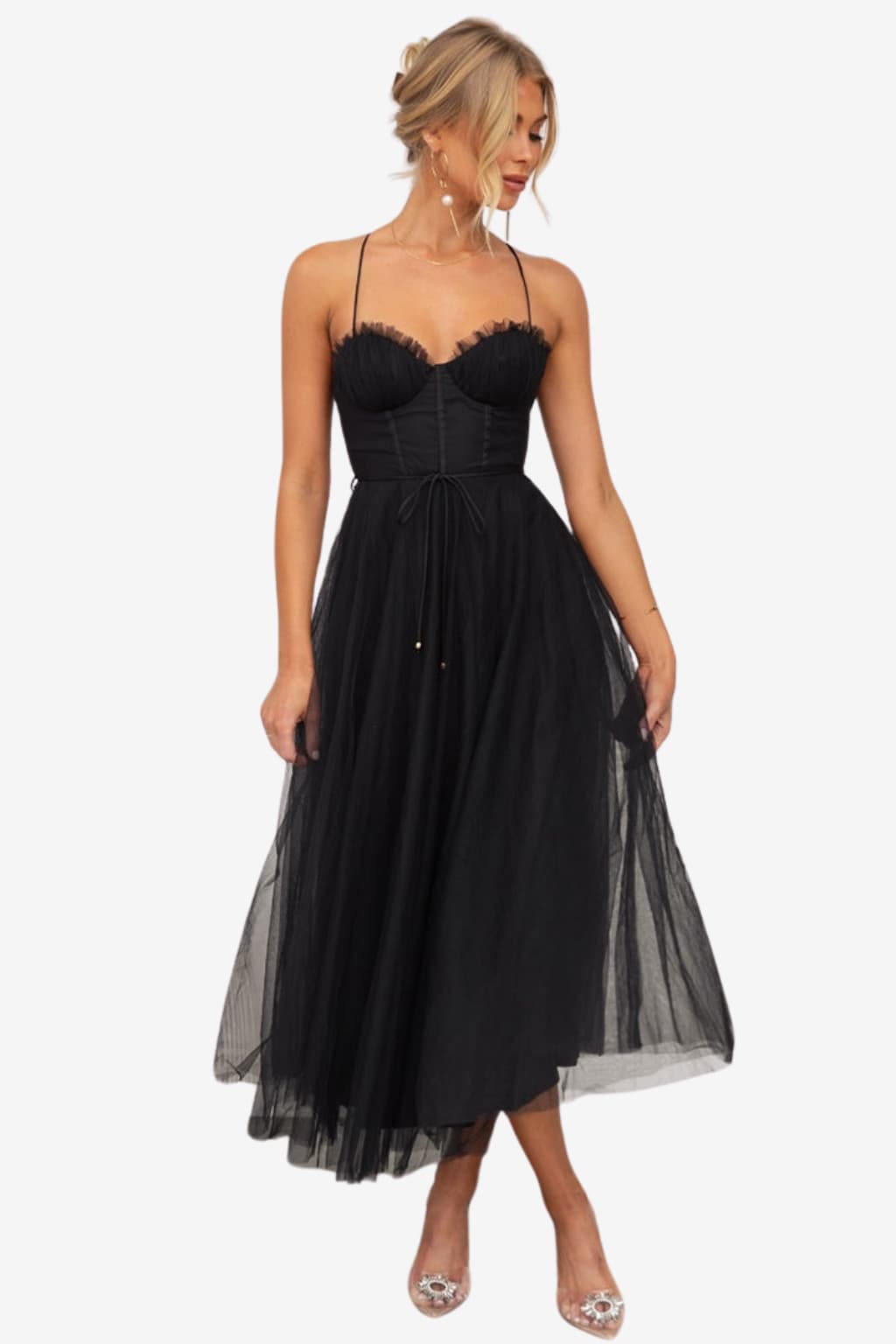 Women's Midi Tulle Dress for Party
