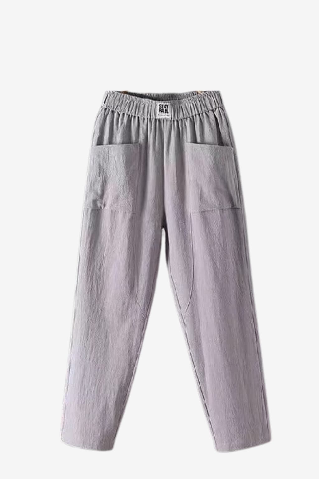 Women's Linen Cotton Wide-Leg Trousers – Relaxed Fit