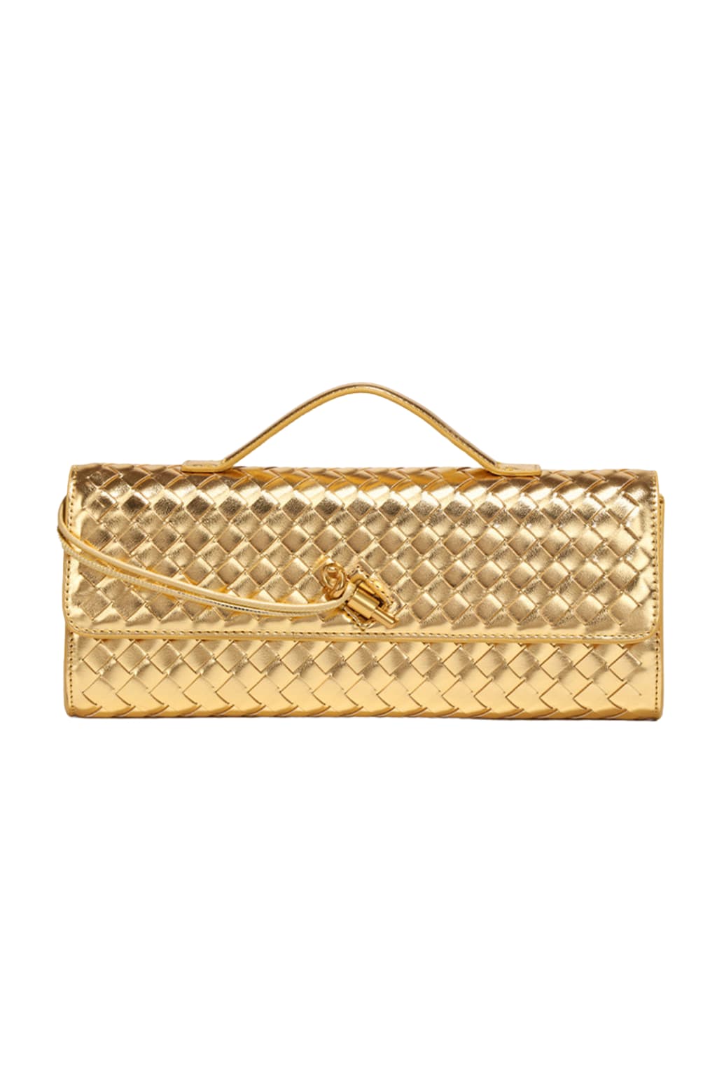 Women’s Textured Clutch Bag with Chain Strap