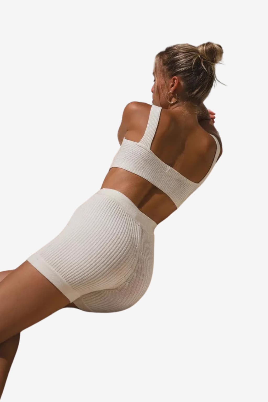 Women’s Knit Bikini Set with Wrap Top and High Waist Shorts