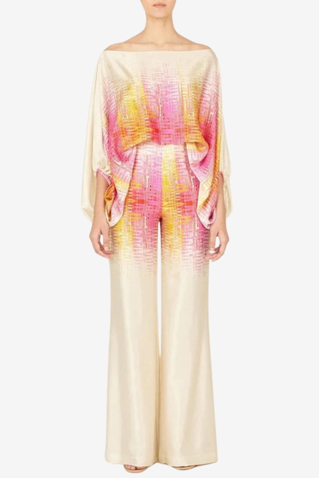 Women’s Off Shoulder Top &amp; Wide Leg Trousers Set