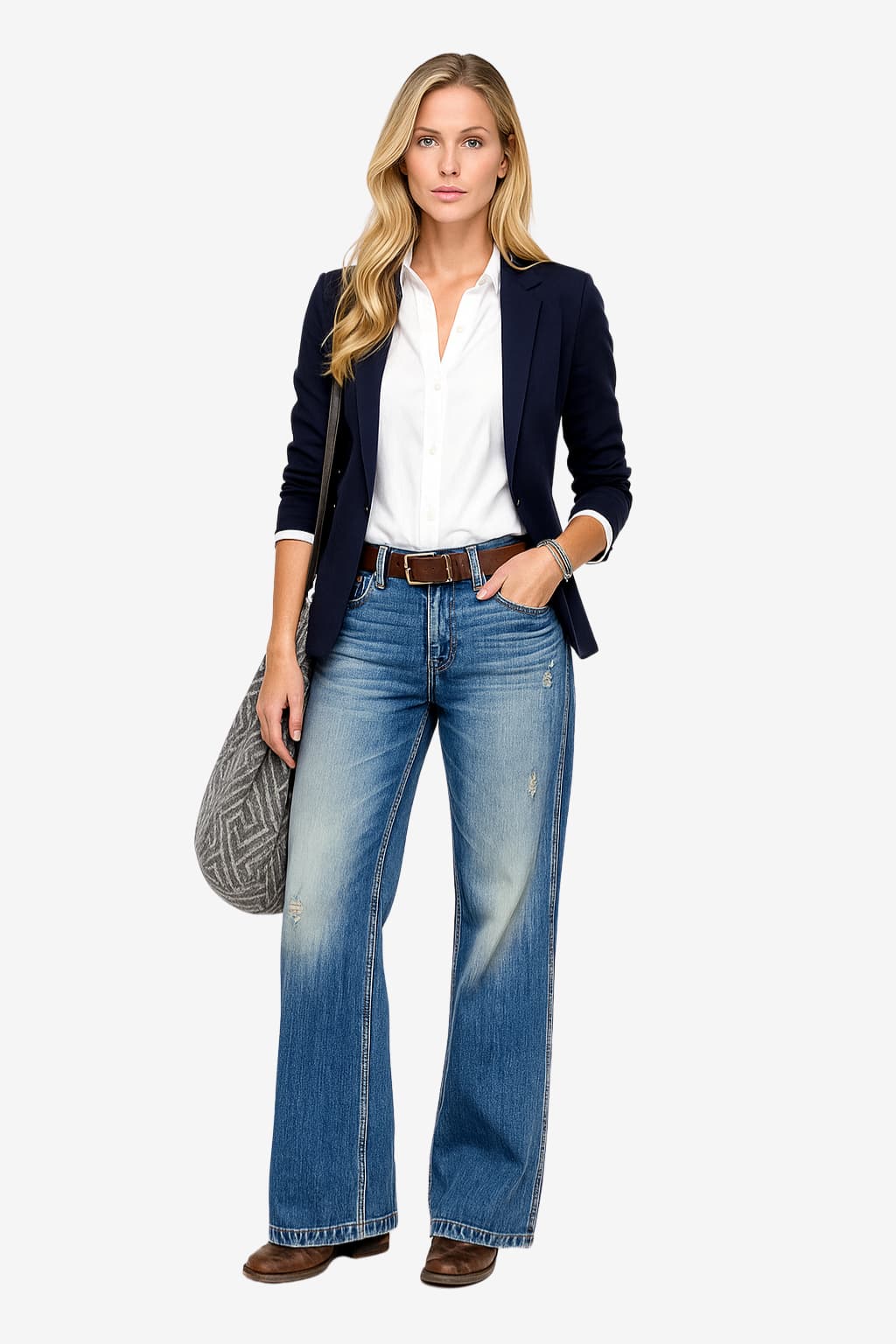 Women’s High Waist Straight Leg Denim Jeans