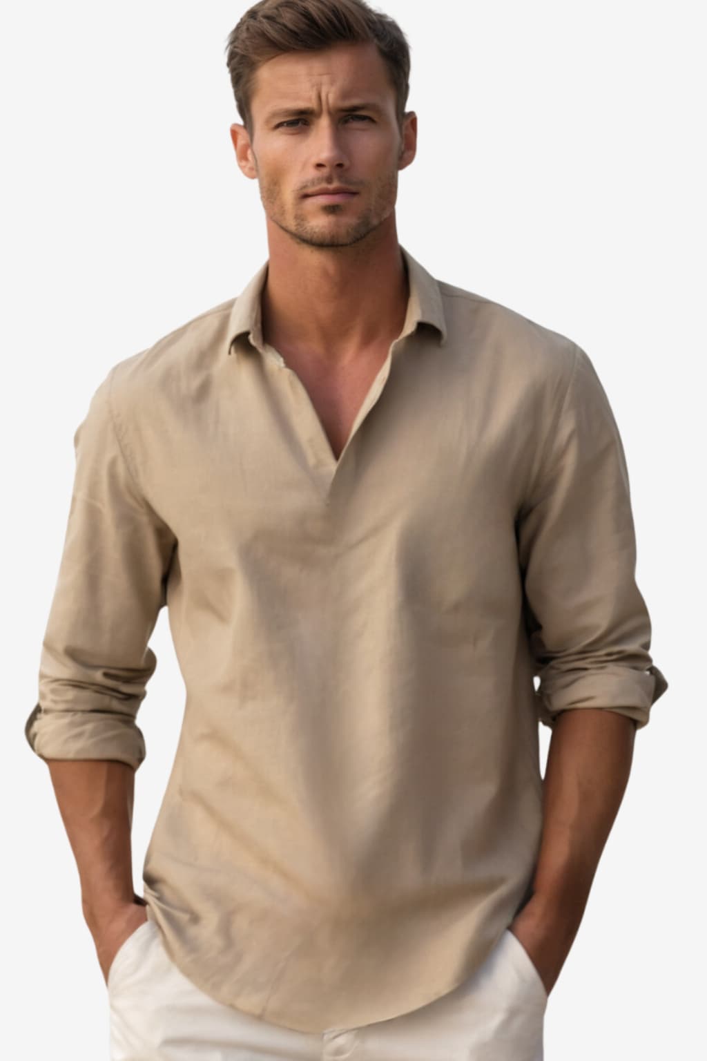 Men's Long Sleeve Classic Shirt Modern Fit All Seasons