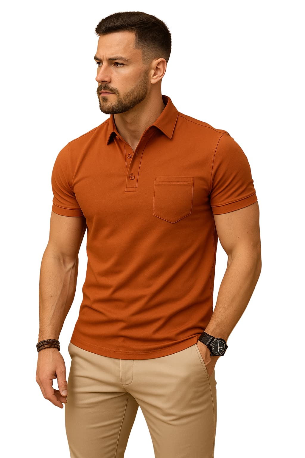 Men’s Polo Shirt with Slim Fit for Casual or Smart Wear