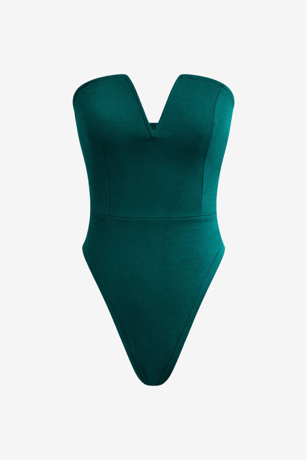 Women's V-Neck Strapless Bodysuit Fitted