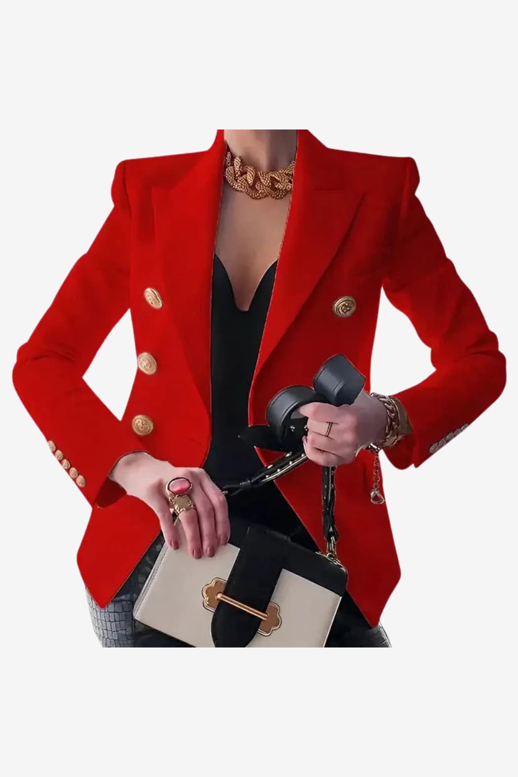Women's Double-Breasted Blazer Tailored Fit