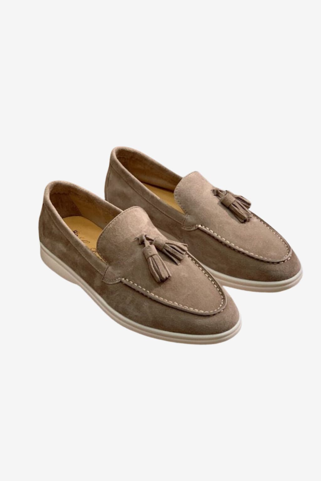 Men's Suede Tassel Loafers - Slip-On Moccasin Toe Shoe