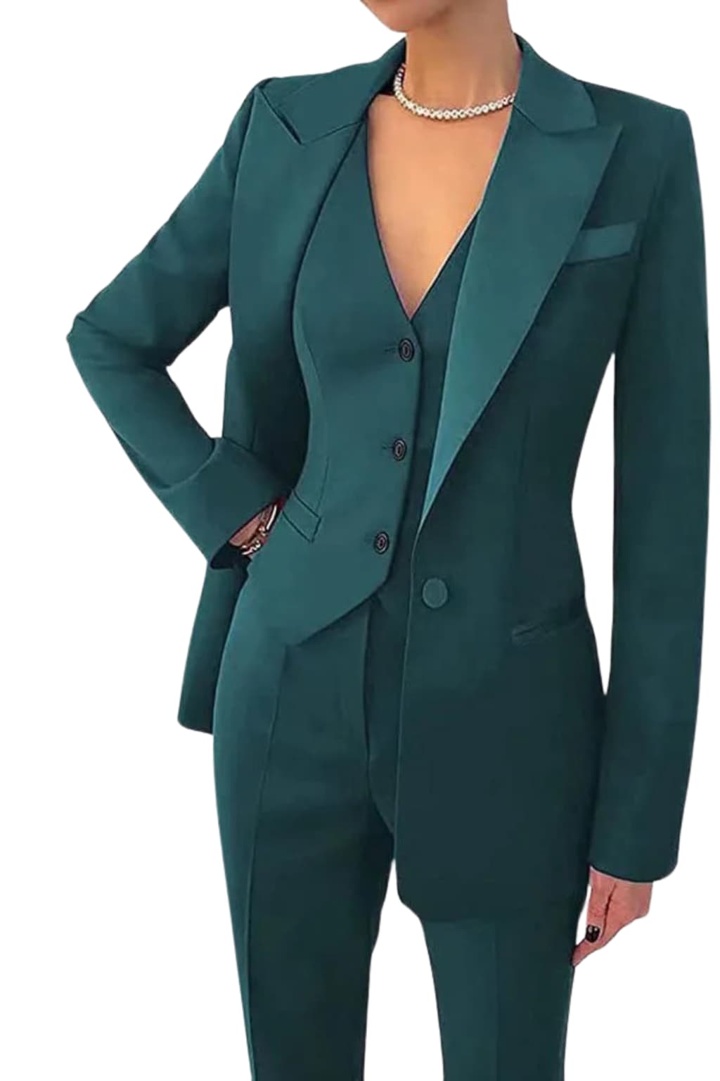 Women’s 3-Piece Suit with Blazer, Waistcoat and Trousers