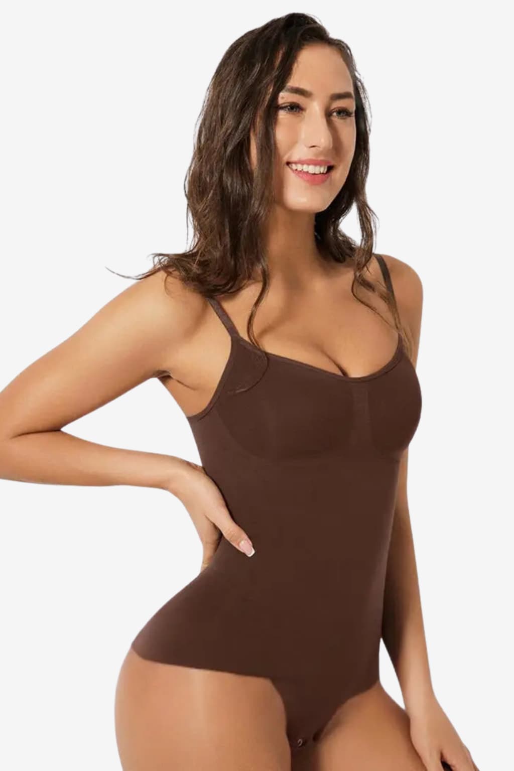 Women's Seamless Slimming Bodysuit V-Neck Stretchy Thong