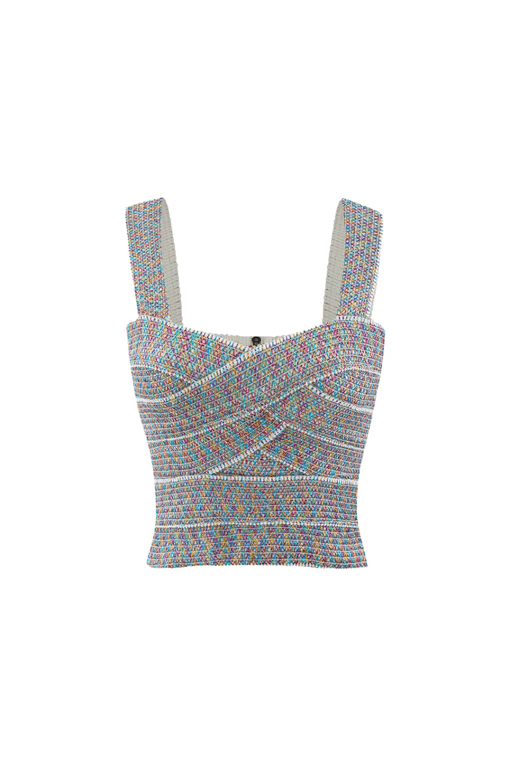 Women’s Knit Crop Top Zip Back Sleeveless Fitted Style