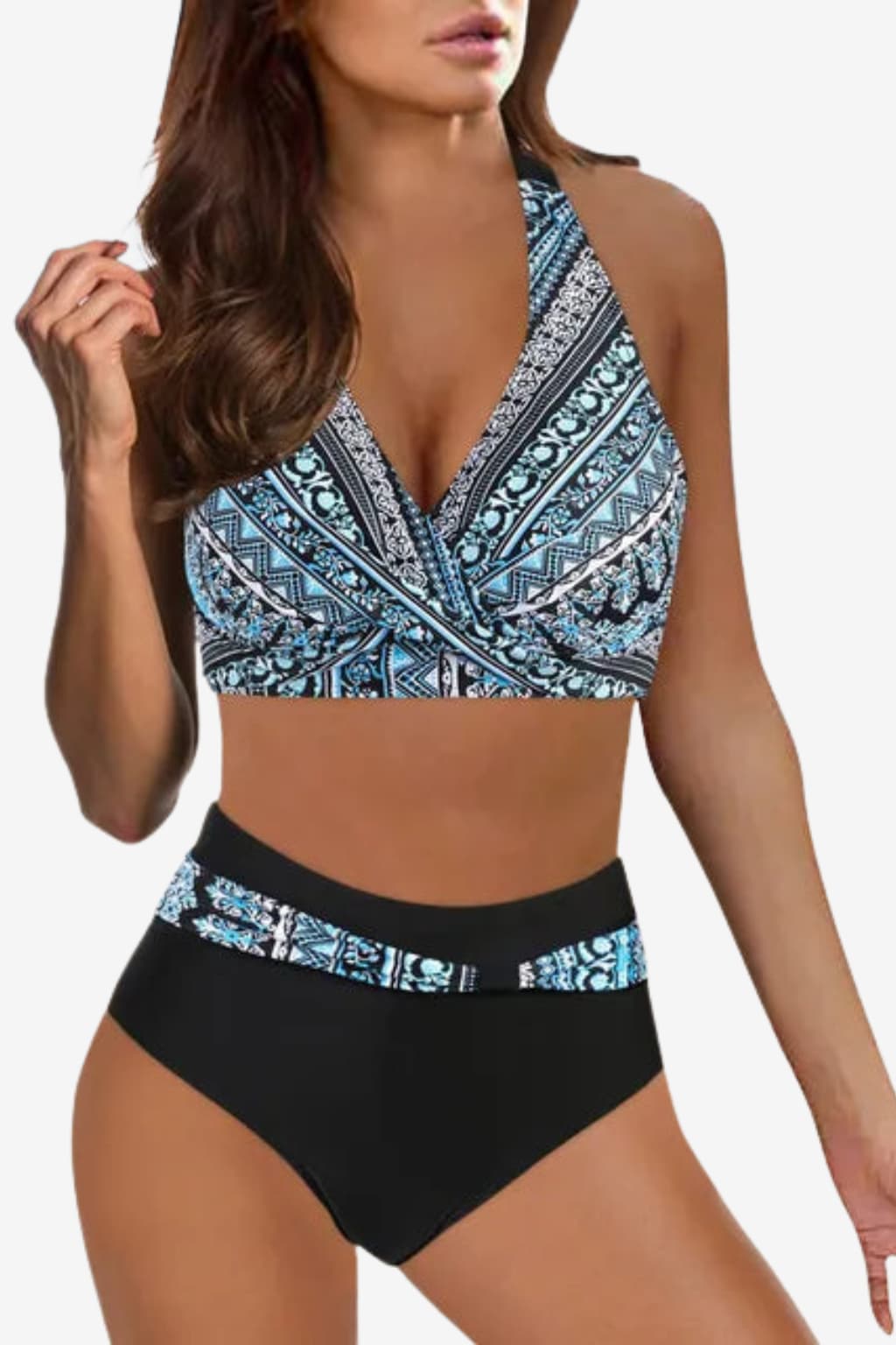 Women's High-Waisted Leopard Print Bikini