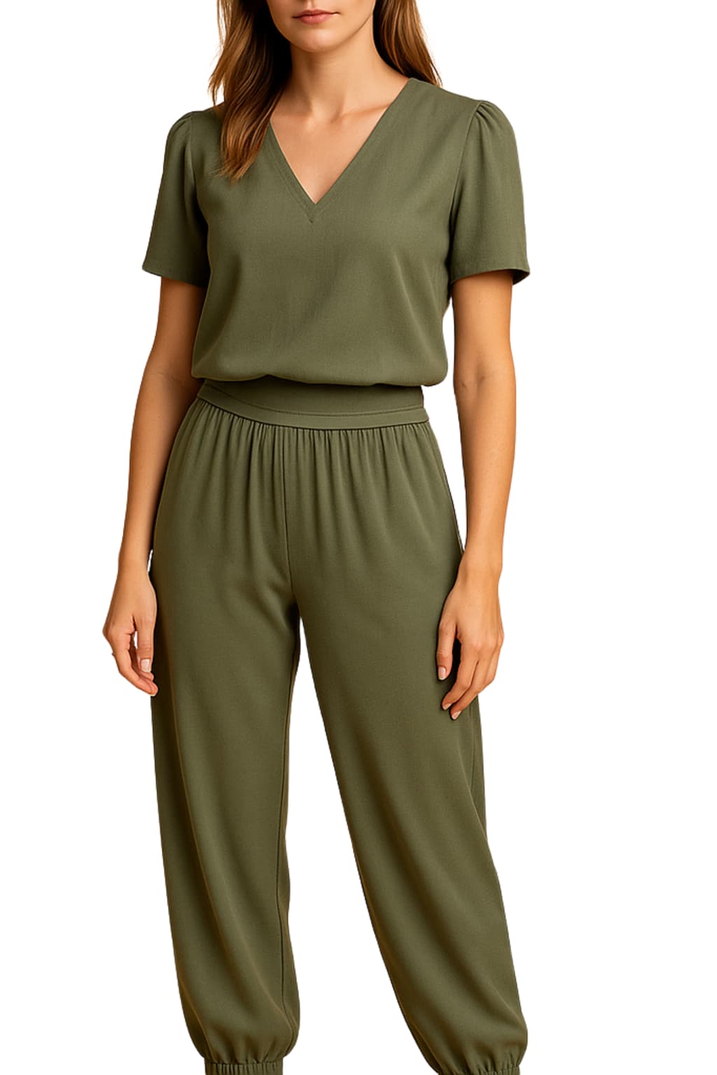 Women’s Blouse and High-Waisted Trousers Set