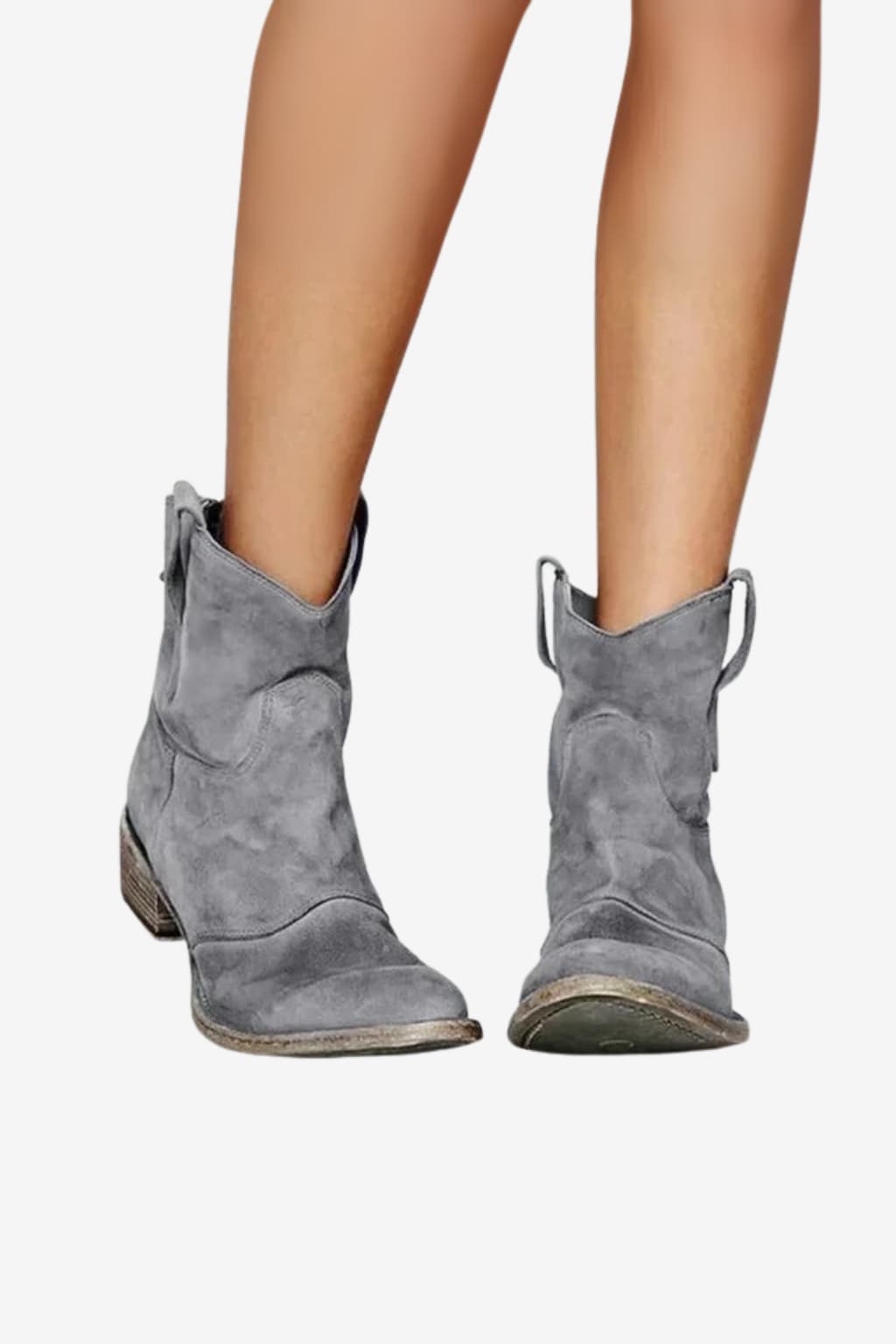 Women’s Western Ankle Boots Faux Leather Cowboy Style