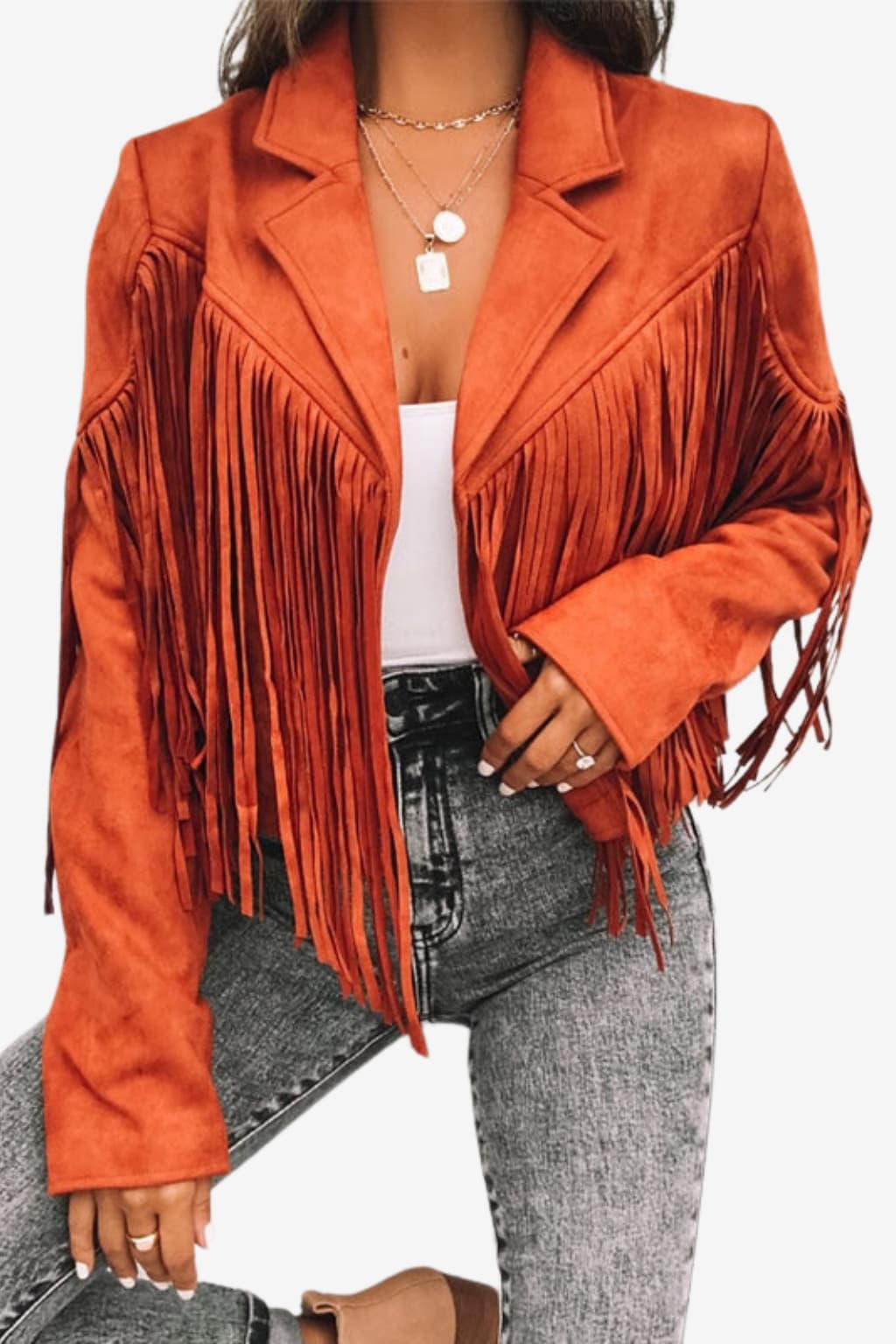 Women's Western Fringe Suede Jacket