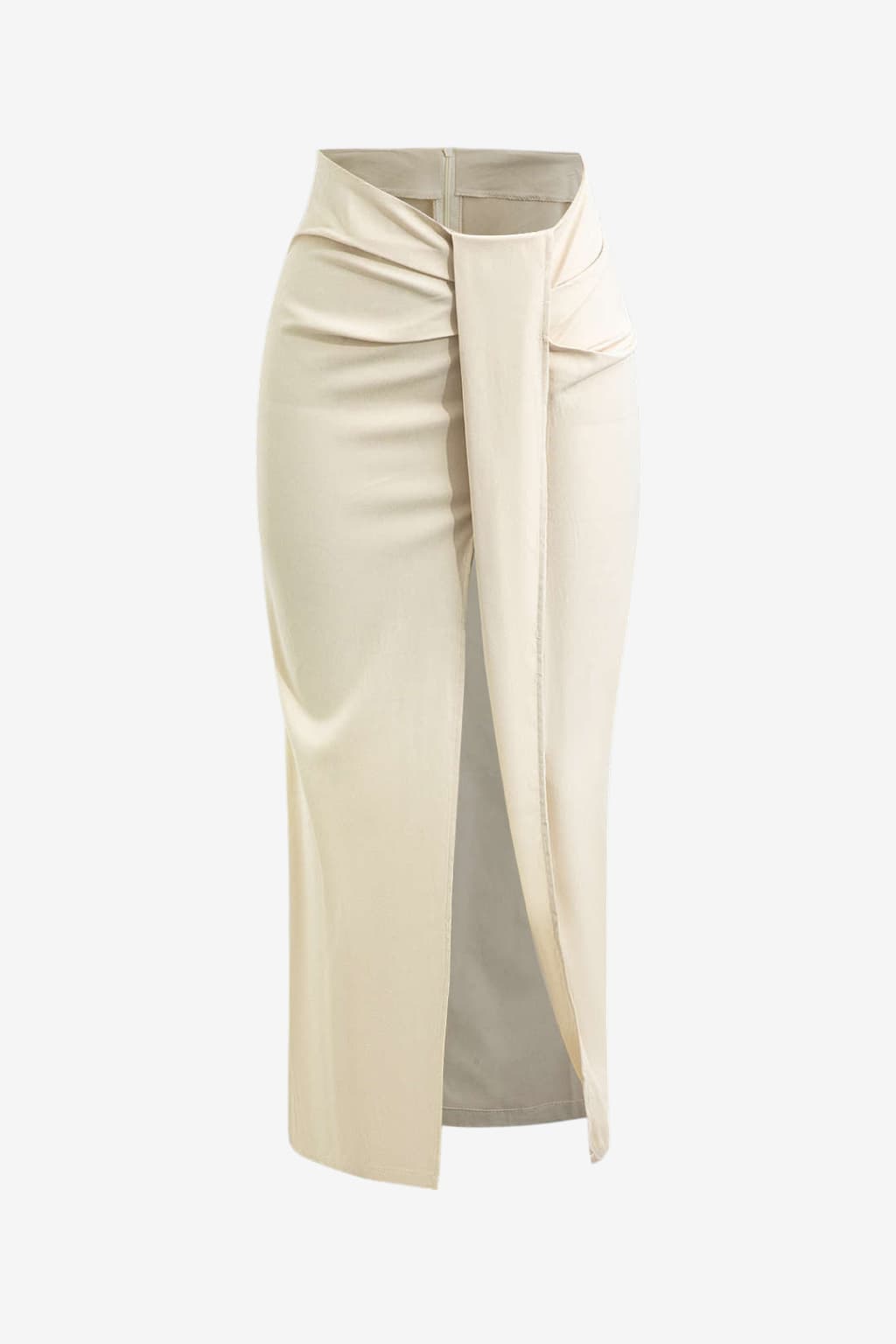 Women's High-Waisted Twist-Front Midi Skirt