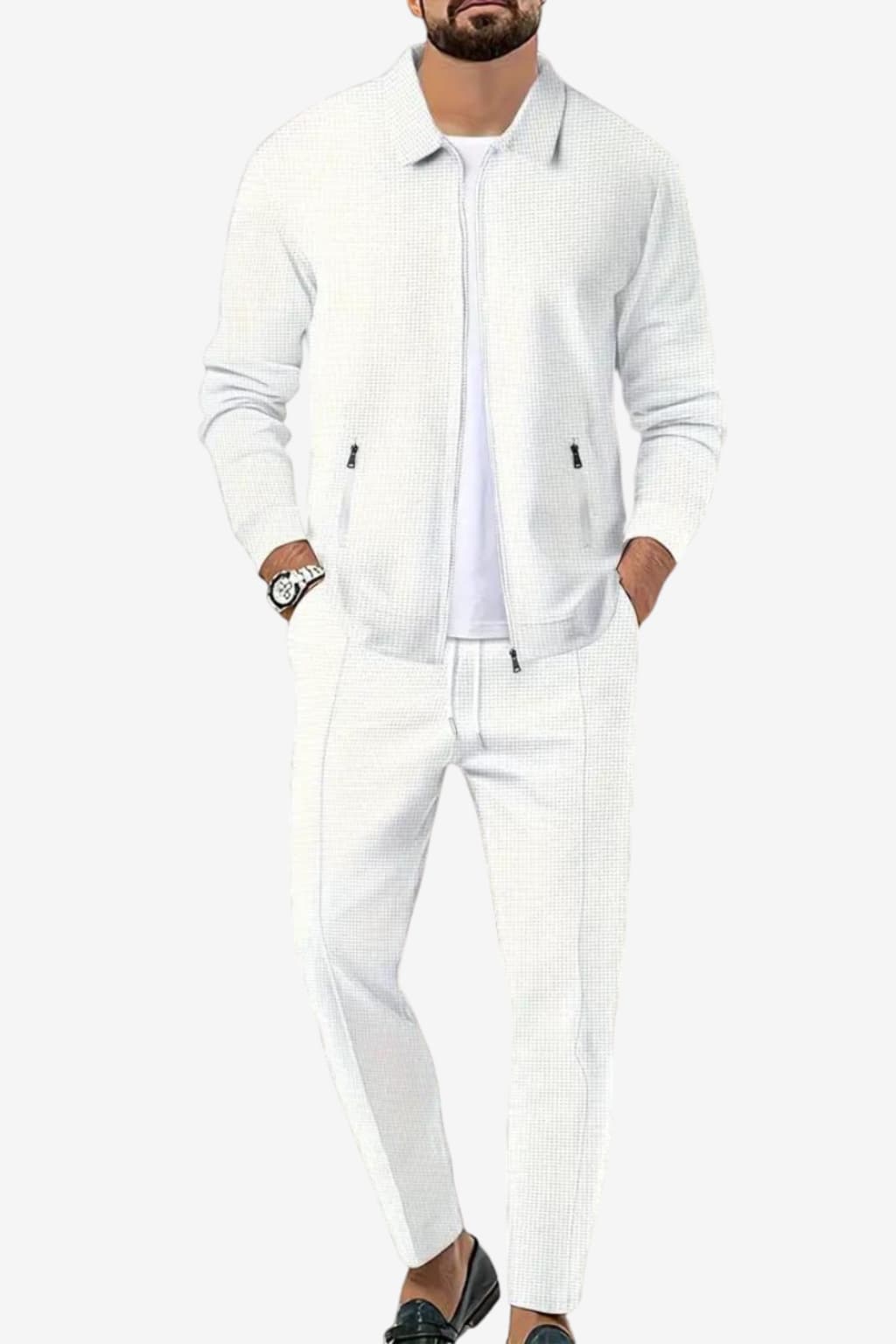 Men’s Zip Tracksuit Set Two Piece Jogging Outfit