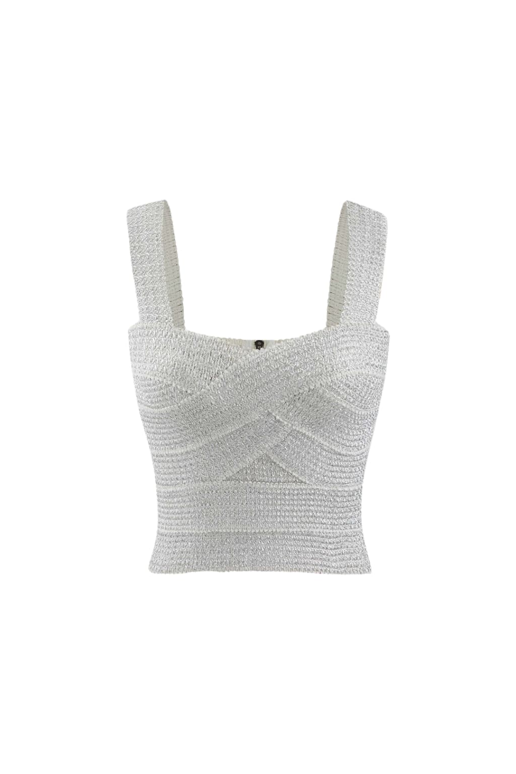 Women’s Knit Crop Top Zip Back Sleeveless Fitted Style
