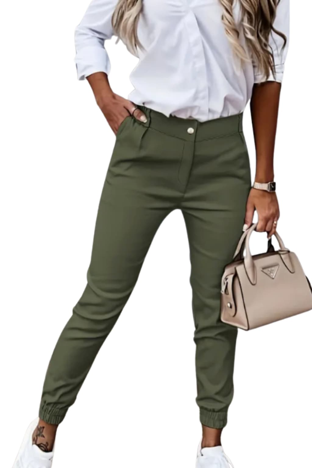 Women’s High Waist Slim Fit Jogger Trousers