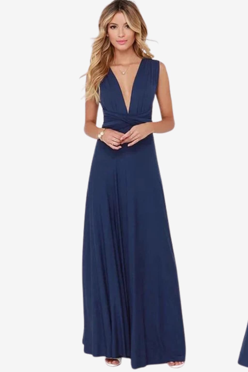 Women's One-Shoulder Maxi Dress with Ruched Waist