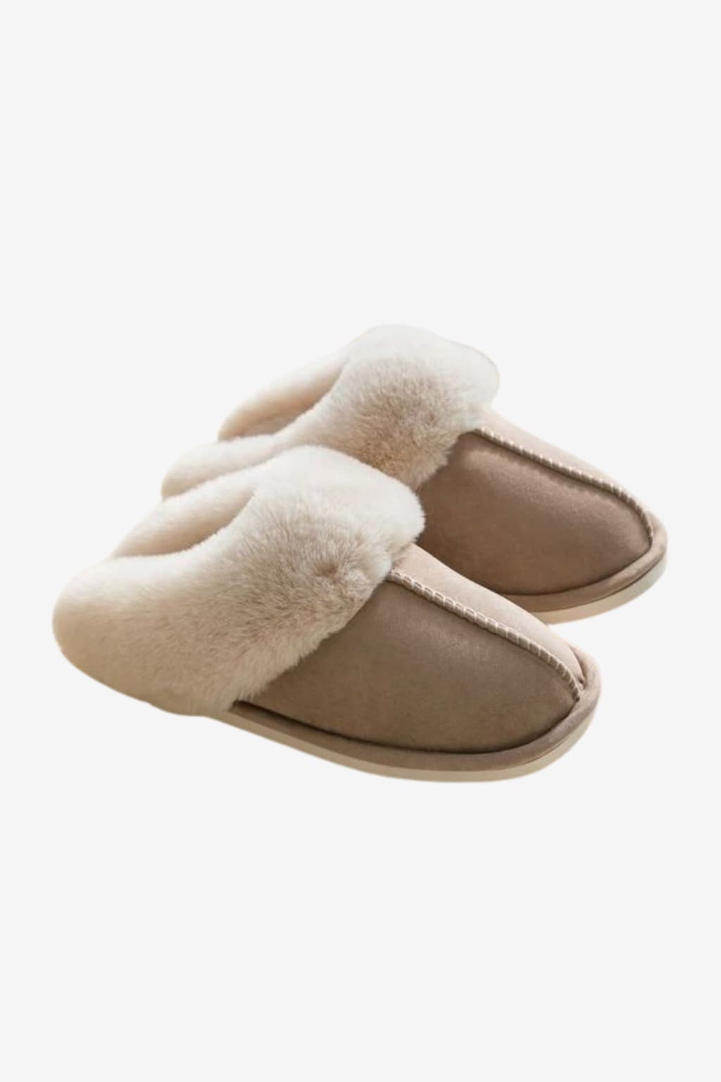 Women's Plush Faux Fur Slippers Soft Suede - Like Indoor Cozy
