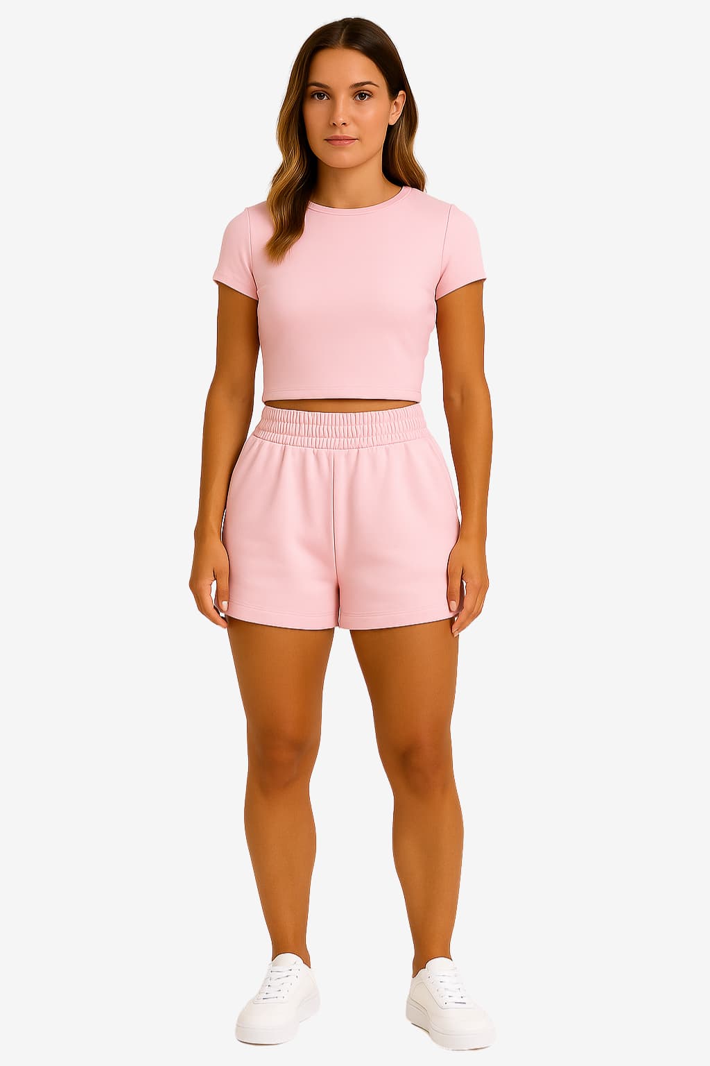 Women’s Casual Crop Top and Shorts Set Summer Loungewear
