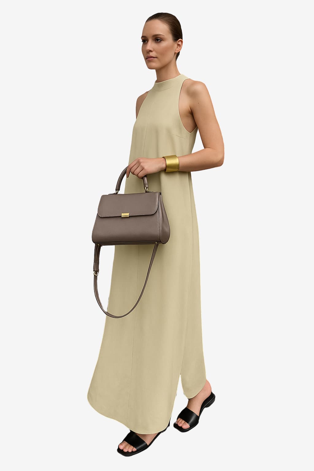 Women’s Halter Neck Sleeveless Maxi Dress – Summer Linen