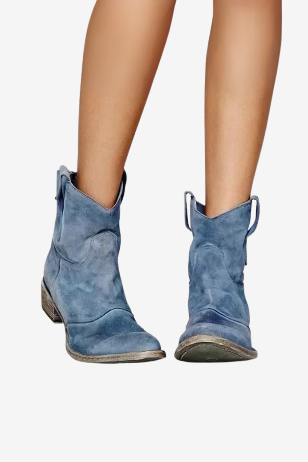 Women’s Western Ankle Boots Faux Leather Cowboy Style