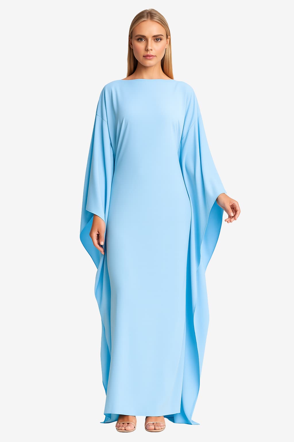 Women’s Maxi Dress V-Neck Long Sleeve Flowy Fit