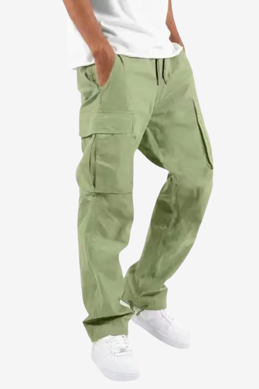 Men's Wide Fit Cargo Trousers, Cotton Blend, Multi Pocket