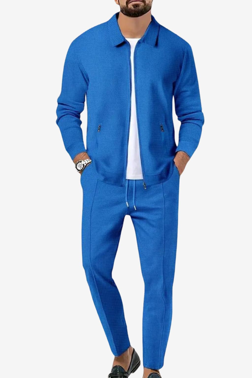 Men’s Zip Tracksuit Set Two Piece Jogging Outfit