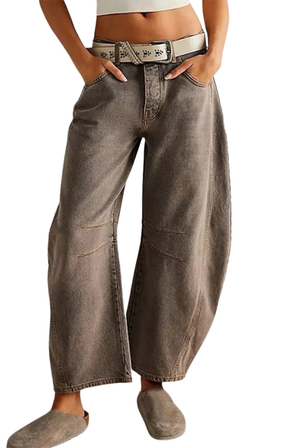 Women's High-Waisted Wide - Leg Light Blue Denim Jeans