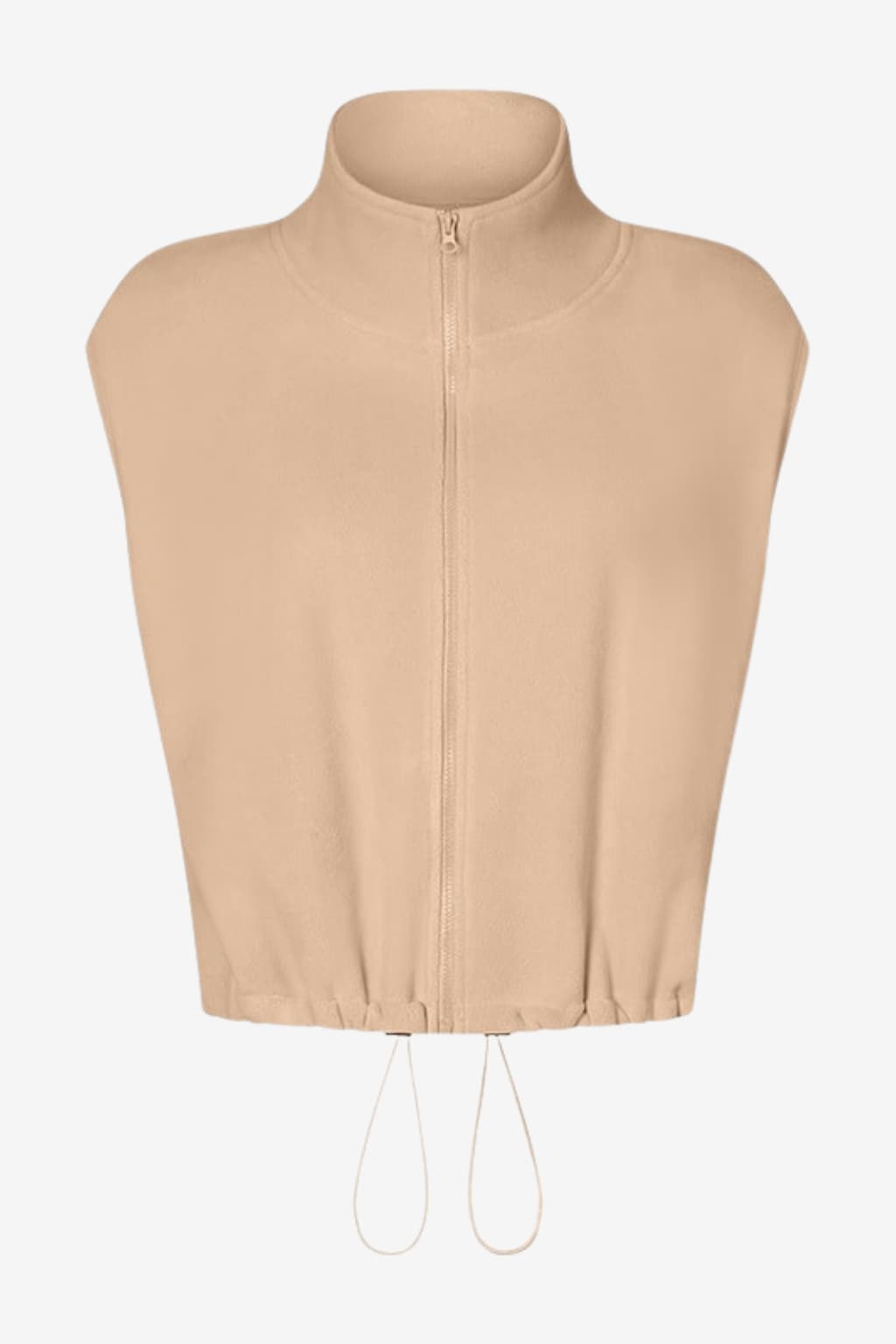 Women’s Cropped Zip-Up Sleeveless Sports Vest