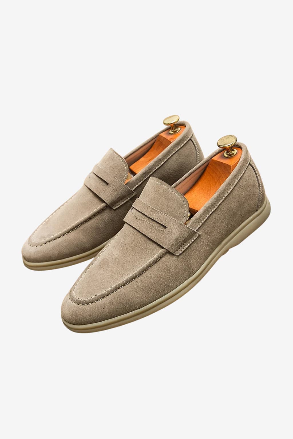 Men's Suede Slip-On Penny Loafers - Classic Yacht Style