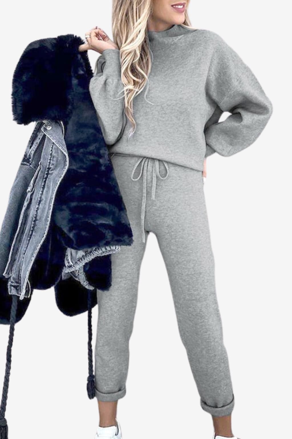 Women’s Co-ord Tracksuit Set with Relaxed Fit and Cuffed Legs