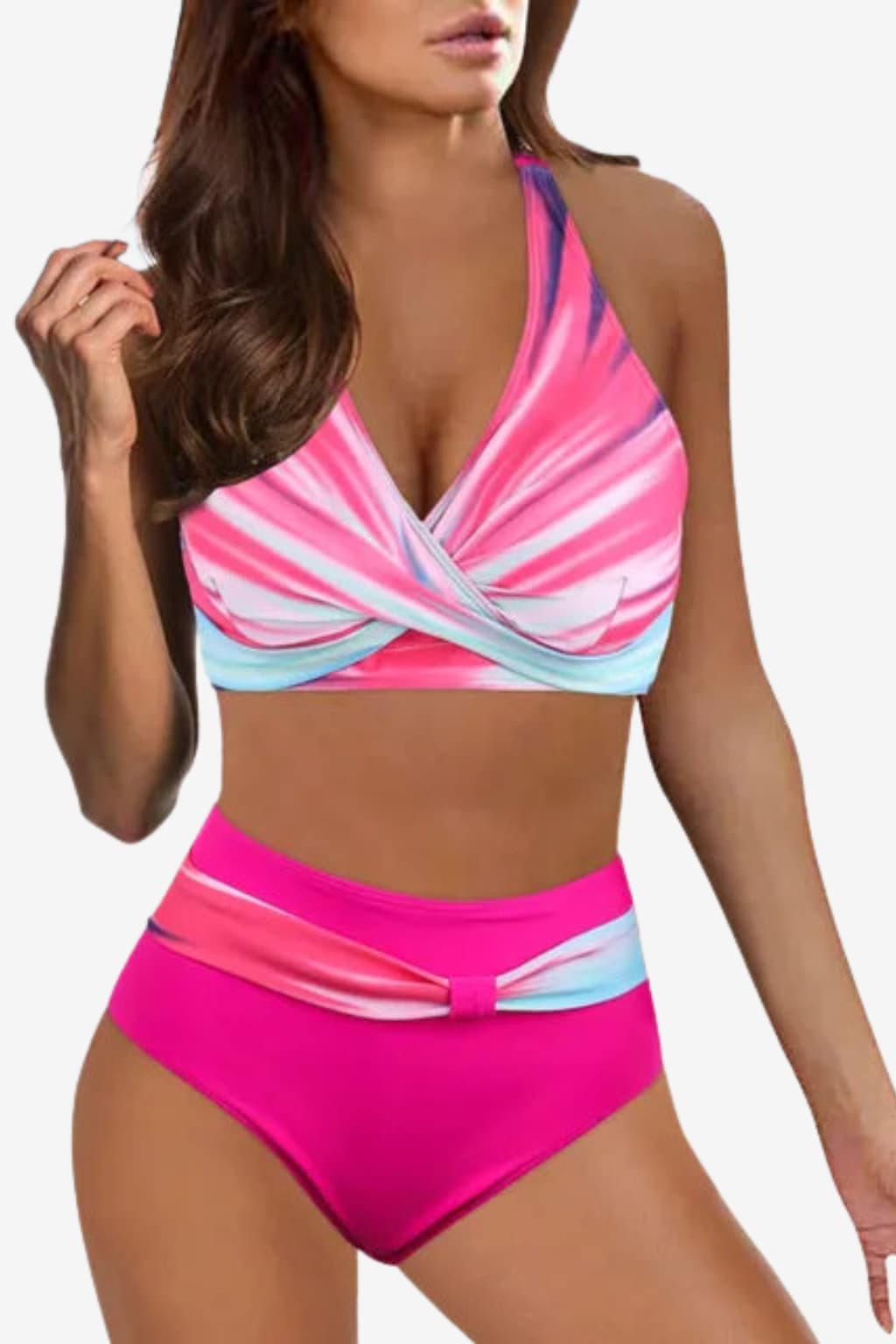 Women's High-Waisted Leopard Print Bikini