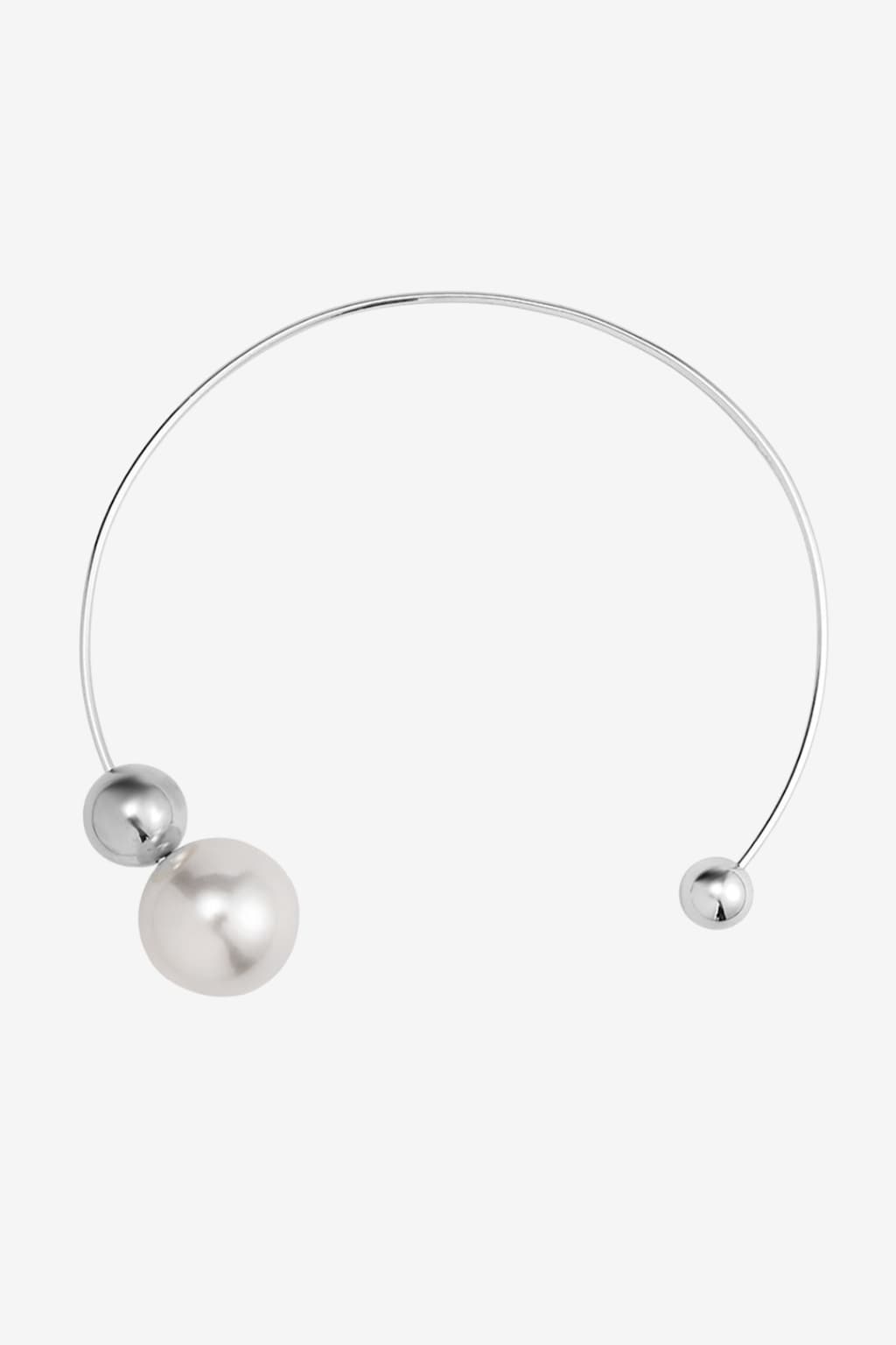 Women's Gold-Toned Open Collar Pearl Necklace